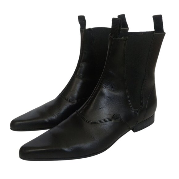 Underground Other - Underground England Black Leather Chelsea Winklepicker Boots Goth UK 10 / US 11